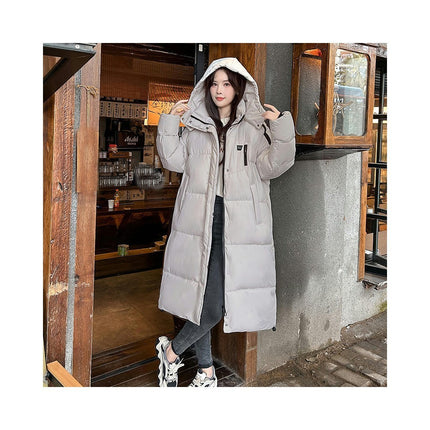 Women's Long Hooded Puffer Jacket Winter Zip Up Quilted Padded Coat