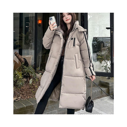 Women's Long Hooded Puffer Jacket Winter Zip Up Quilted Padded Coat