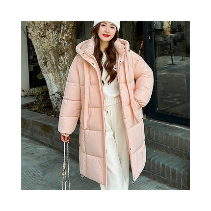 Women's Thicken Down Jacket Winter Long Padded Hooded Puffer Coat