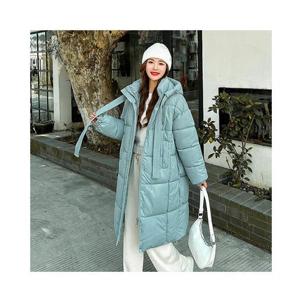 Women's Thicken Down Jacket Winter Long Padded Hooded Puffer Coat