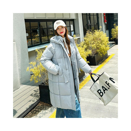 Women's Thicken Down Jacket Winter Long Padded Hooded Puffer Coat