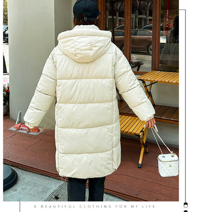 Women's Thicken Down Jacket Winter Long Padded Hooded Puffer Coat