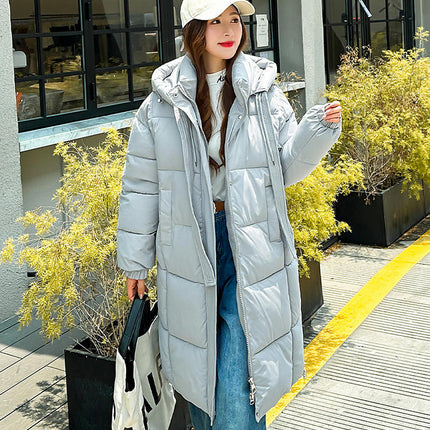 Women's Thicken Down Jacket Winter Long Padded Hooded Puffer Coat