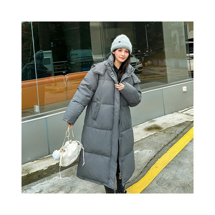 Women's Winter Down Jackets Thickened Hooded Quilted Puffer Long Coat