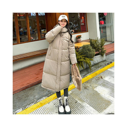 Women's Winter Down Jackets Thickened Hooded Quilted Puffer Long Coat