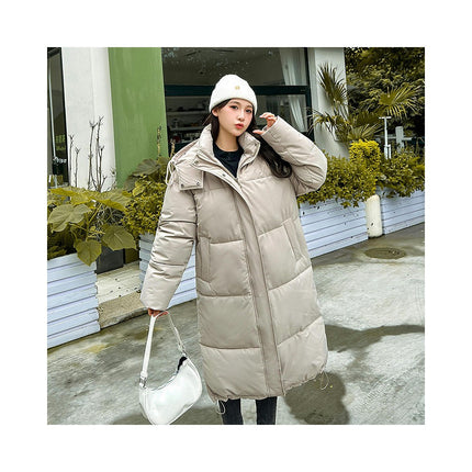 Women's Winter Down Jackets Thickened Hooded Quilted Puffer Long Coat