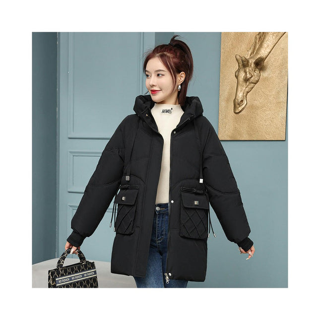 Women's Thickened Down Jacket Winter Hooded Padded Puffer Coat