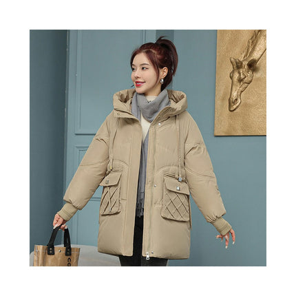 Women's Thickened Down Jacket Winter Hooded Padded Puffer Coat