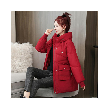 Women's Thickened Down Jacket Winter Hooded Padded Puffer Coat