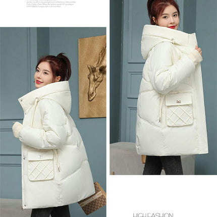 Women's Thickened Down Jacket Winter Hooded Padded Puffer Coat