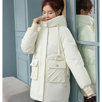 Women's Thickened Down Jacket Winter Hooded Padded Puffer Coat