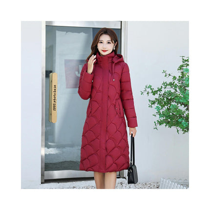 Women's Hooded Thickened Long Down Jacket Padded Puffer Coat