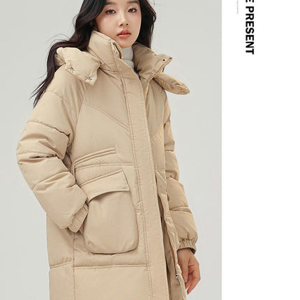 Women's Winter Hooded Coats Long Padded Puffer Jacket Outwear