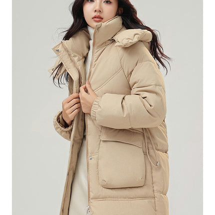 Women's Winter Hooded Coats Long Padded Puffer Jacket Outwear