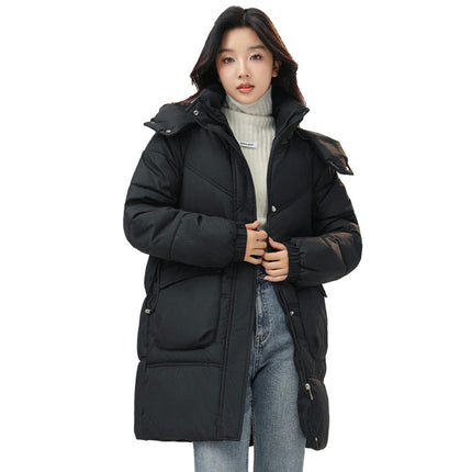 Women's Winter Hooded Coats Long Padded Puffer Jacket Outwear