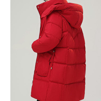 Women's Winter Hooded Coats Long Padded Puffer Jacket Outwear