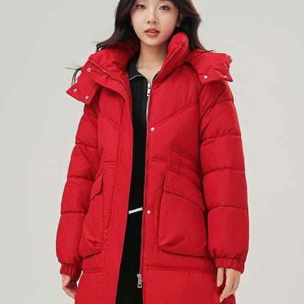 Women's Winter Hooded Coats Long Padded Puffer Jacket Outwear