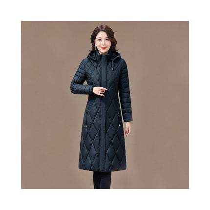 Women's Long Winter Hooded Coat Quilted Puffer Jacket Outwear