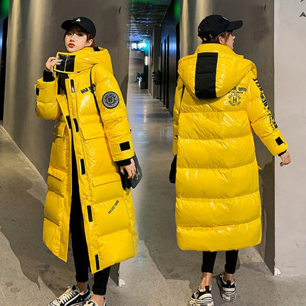 Women's Thickened Long Down Jacket Winter Coat Hooded Puffer Outerwear