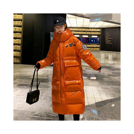 Women's Thickened Long Down Jacket Winter Coat Hooded Puffer Outerwear