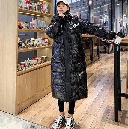 Women's Thickened Long Down Jacket Winter Coat Hooded Puffer Outerwear