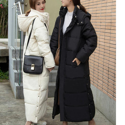 Winter Coat for Women Long Quilted Outerwear Hooded Padded Puffer Jacket