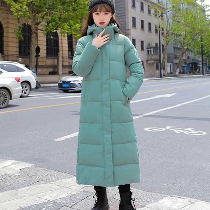 Winter Coat for Women Long Quilted Outerwear Hooded Padded Puffer Jacket