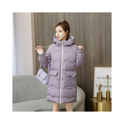 Women's Winter Padded Puffer Coat Thicken Hooded Down Jacket Outerwear