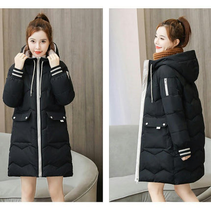 Women's Winter Padded Puffer Coat Thicken Hooded Down Jacket Outerwear