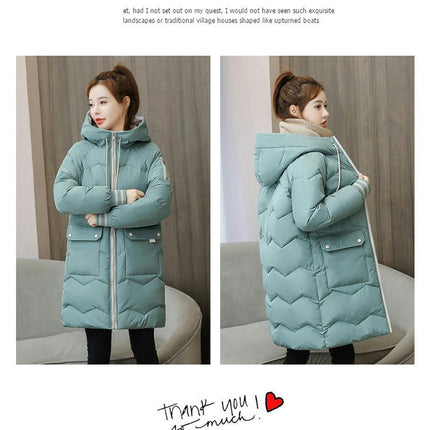 Women's Winter Padded Puffer Coat Thicken Hooded Down Jacket Outerwear