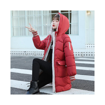 Women's Winter Thickened Down Coat Hooded Puffer jacket Outerwear