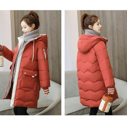 Women's Winter Padded Puffer Coat Thicken Hooded Down Jacket Outerwear