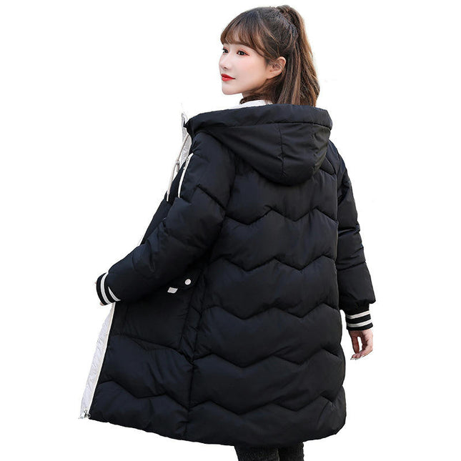 Women's Winter Thickened Down Coat Hooded Puffer jacket Outerwear