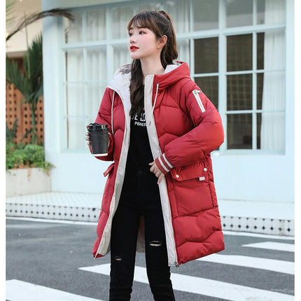 Women's Winter Thickened Down Coat Hooded Puffer jacket Outerwear