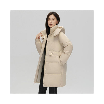 Women's Winter Thickened Down Jackets Long Down Coats with Hood