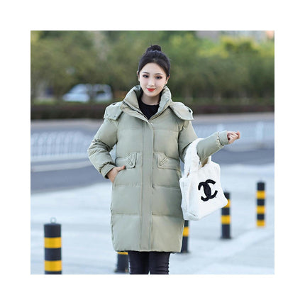 Women's Winter Thickened Down Jackets Long Down Coats with Hood