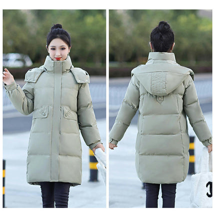 Women's Winter Thickened Down Jackets Long Down Coats with Hood