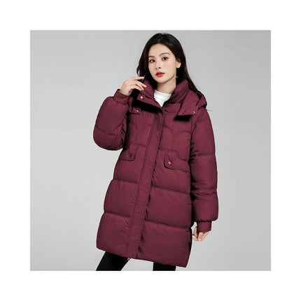 Women's Winter Thickened Down Jackets Long Down Coats with Hood