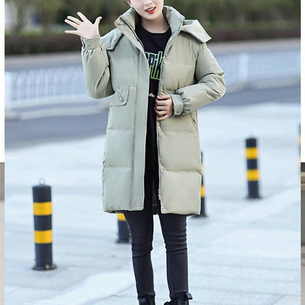 Women's Winter Thickened Down Jackets Long Down Coats with Hood