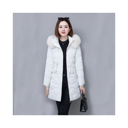 Women's Long Winter Coat Puffer Thicken Jacket with Faux Fur Hood