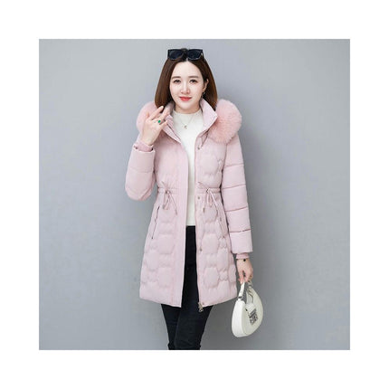 Women's Long Winter Coat Puffer Thicken Jacket with Faux Fur Hood