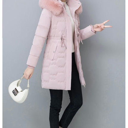 Women's Long Winter Coat Puffer Thicken Jacket with Faux Fur Hood