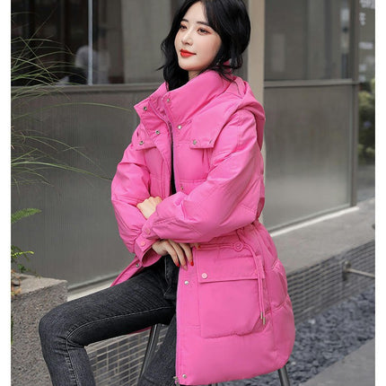 Women's Winter Hooded Puffy Puffer Coat Thickened Down Jacket