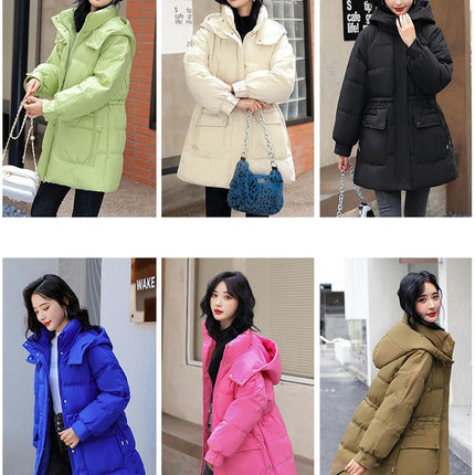 Women's Winter Hooded Puffy Puffer Coat Thickened Down Jacket