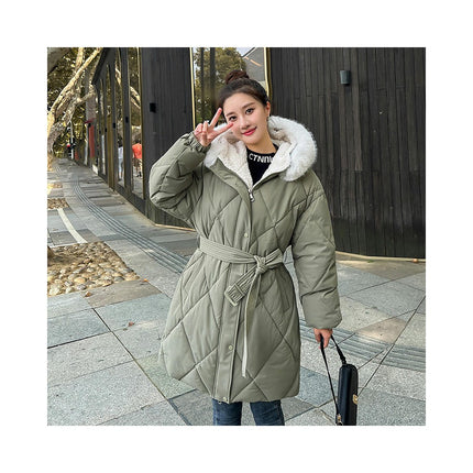 Women's Long Puffer Jackets Winter Hooded Coats Padded Outwear