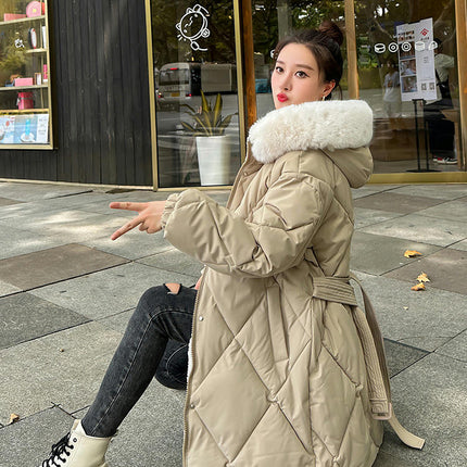 Women's Long Puffer Jackets Winter Hooded Coats Padded Outwear