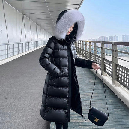 Women's Hooded Long Puffer Jacket Outwear Padded Winter Down Coat