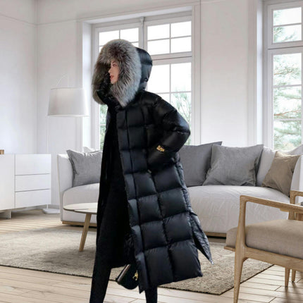 Women's Hooded Long Puffer Jacket Outwear Padded Winter Down Coat