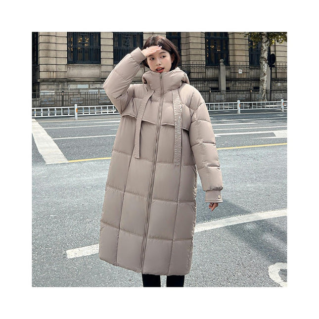 Women's Long Puffer Jacket Winter Maxi Hooded Outwear Thicken Coats