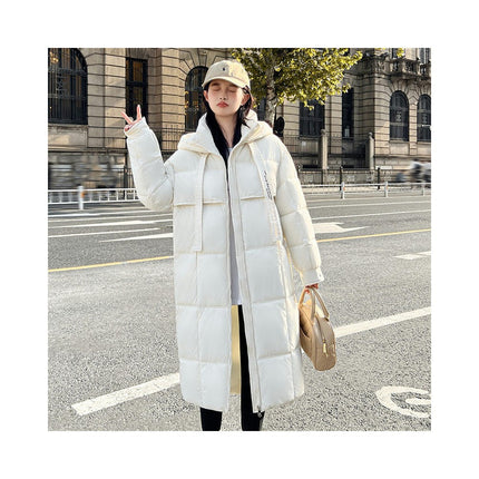 Women's Long Puffer Jacket Winter Maxi Hooded Outwear Thicken Coats